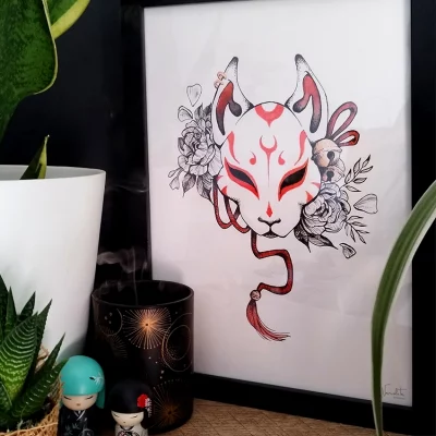 Kitsune tattoo art