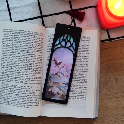 Smaug, el Hobbit. Bookmark Elvish Window.