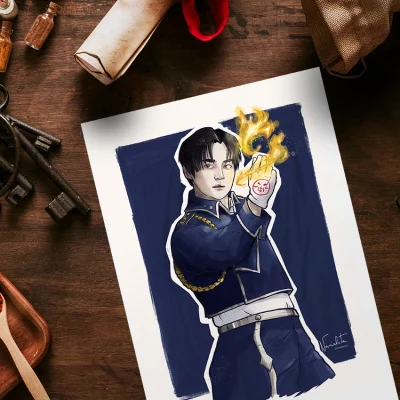 Lee Know as Roy Mustang - SKZ Anime