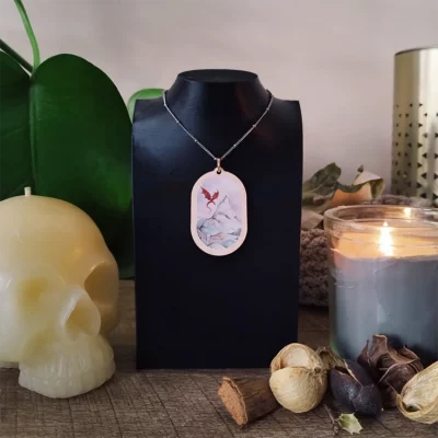 smaug, el hobbit collar de madera