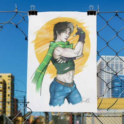 i.n. (jeongin) as joseph joestar (jojo's) skz anime collection (copia)