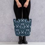 blue dragonfly night totebag