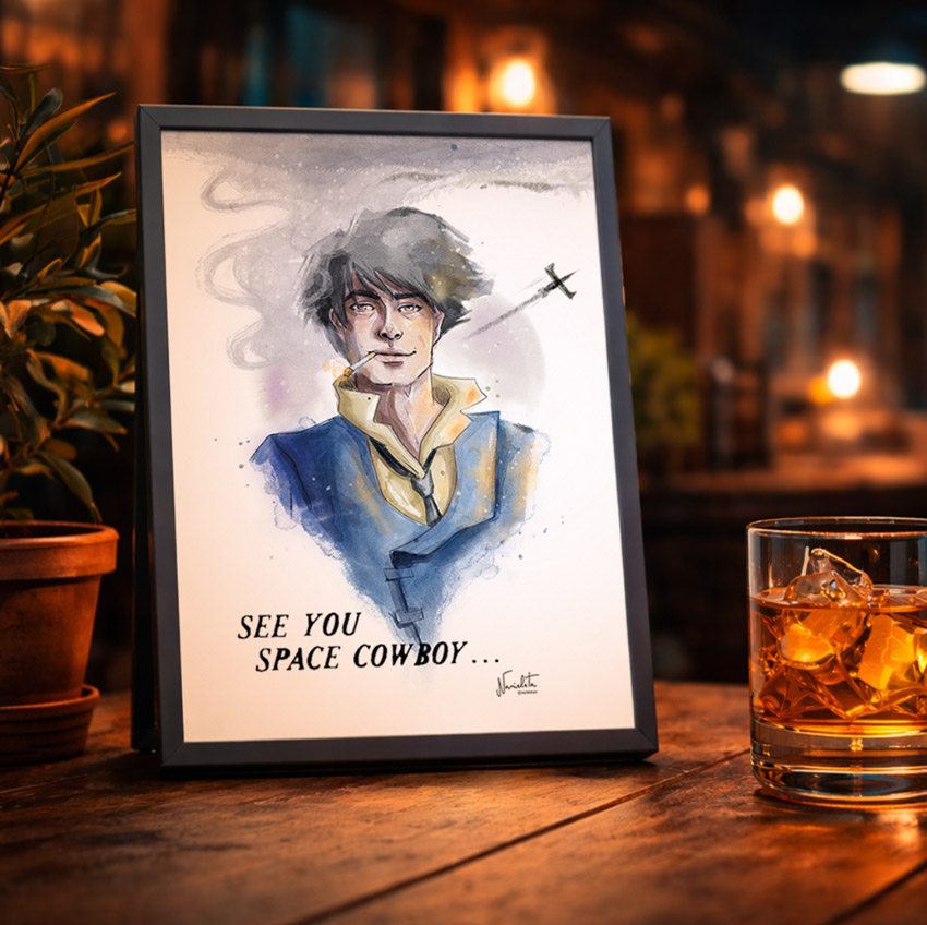 spike spiegel cowboy bebop print