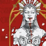 Lámina gótica de Akasha, la reina de todos los condenados, ilustración de Narieleta Art